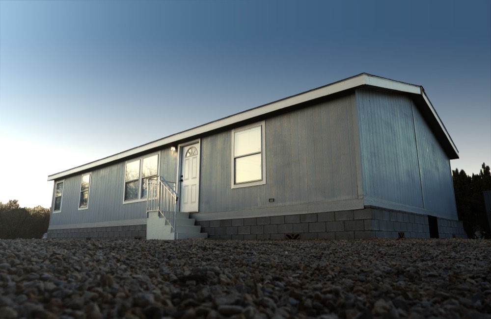 Representative exterior of a manufactured home